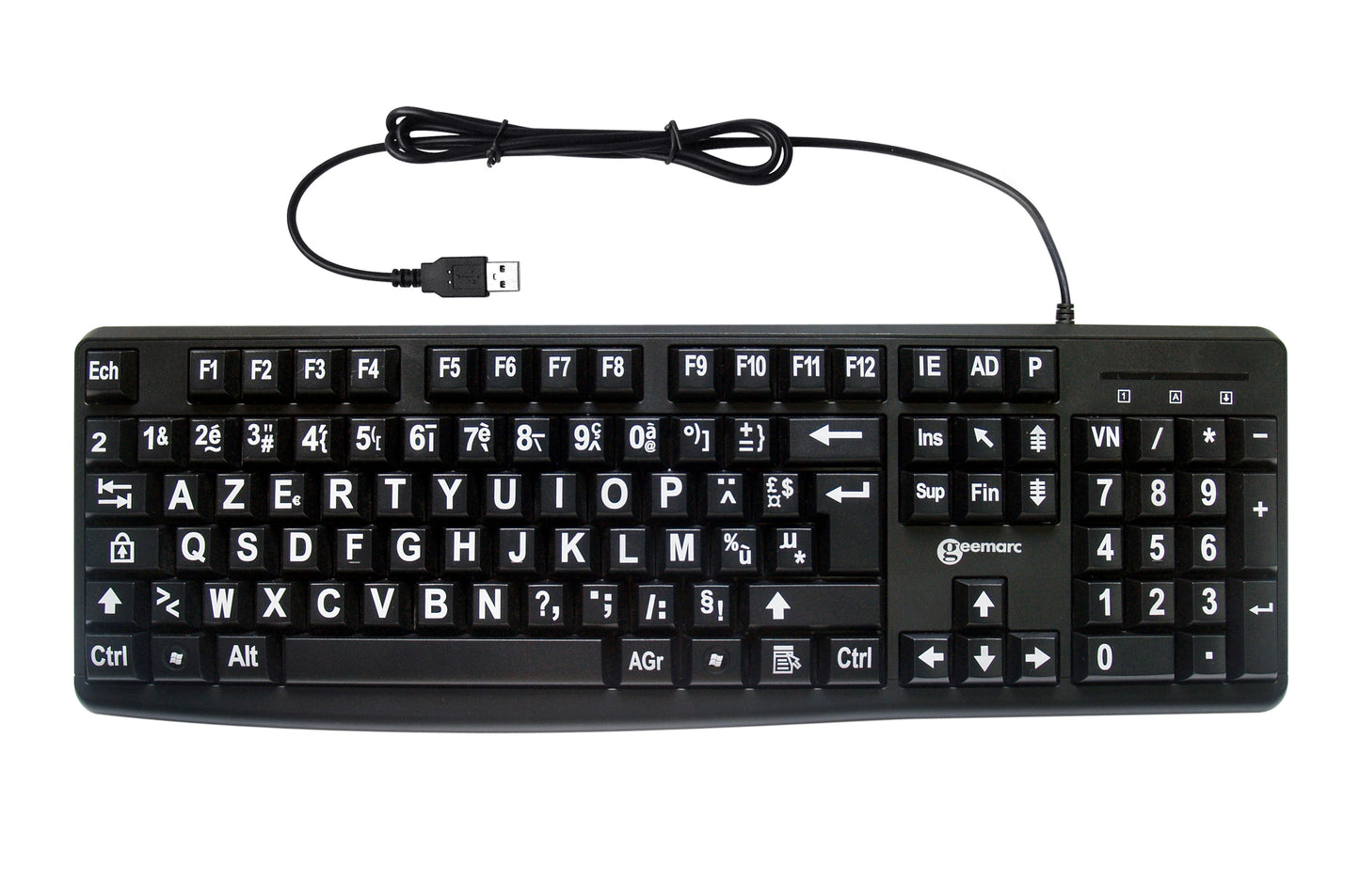 Clavier AZERTY filaire USB A Grade C
